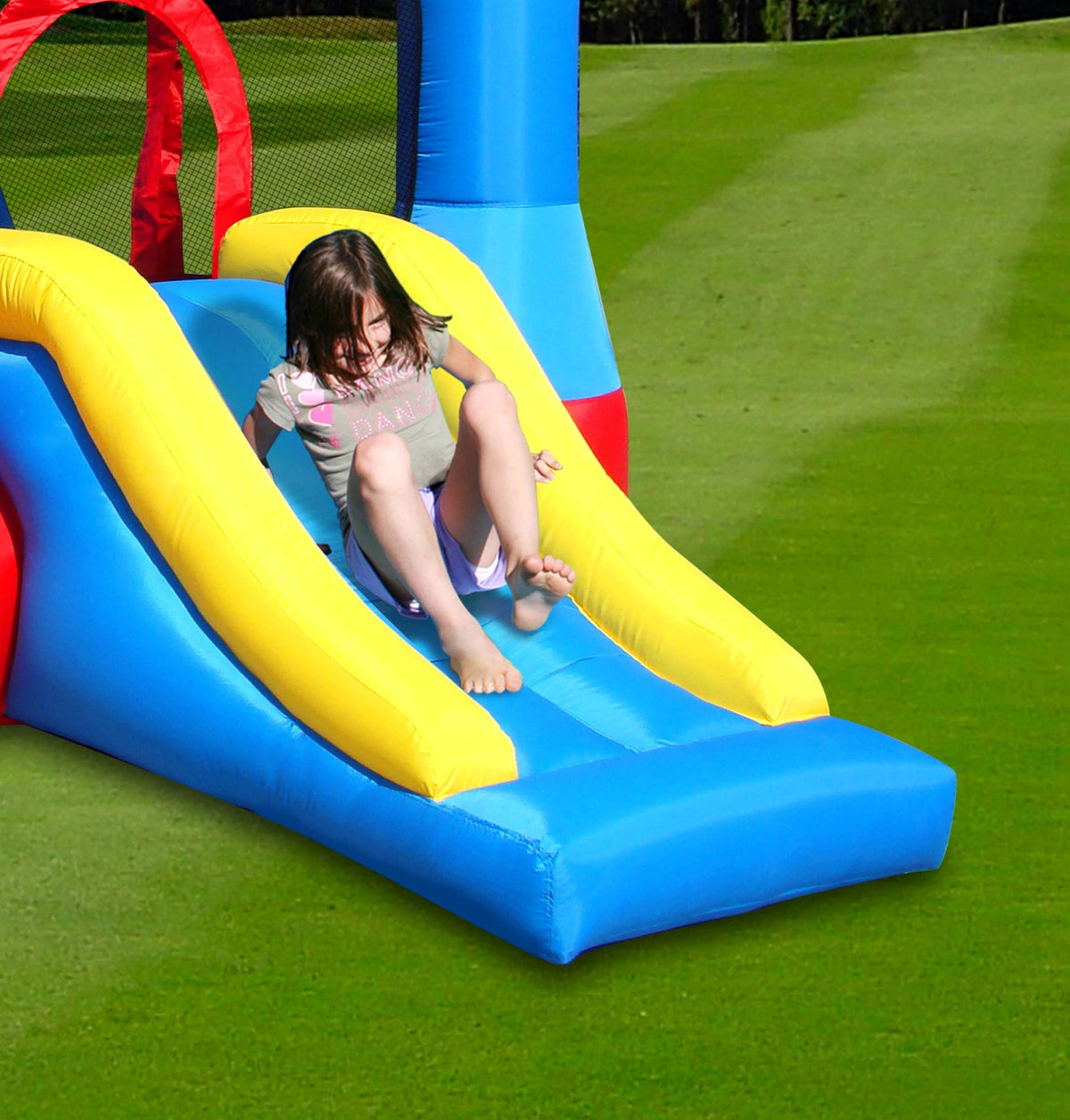 HAPPY HOP BOUNCY CASTLE WITH SLIDE - Too Fast Rentals